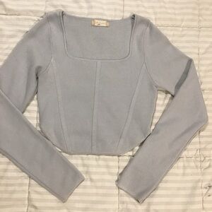Altar'd State Light Gray Crop Top